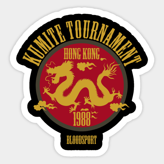 Kumite Tournament 1988 Sticker by Danny's Retro Store